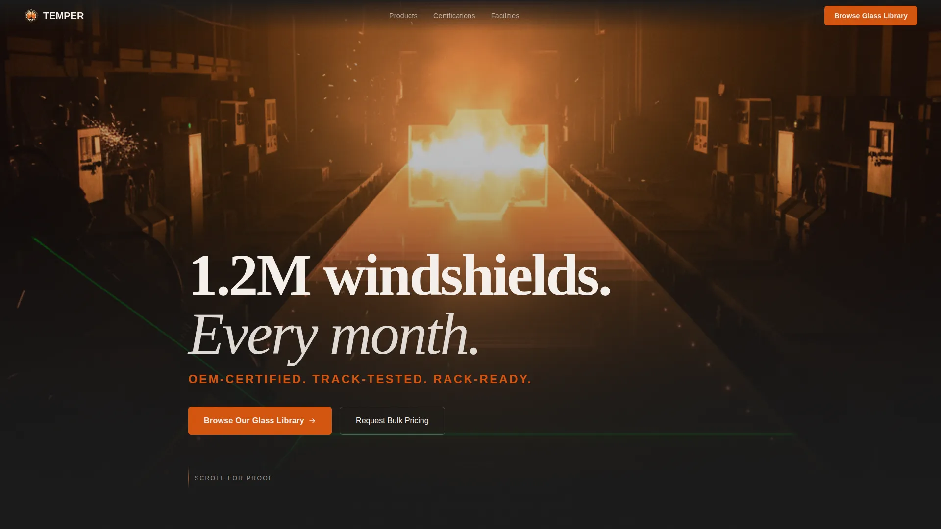 Auto Glass Manufacturer Landing Page Template