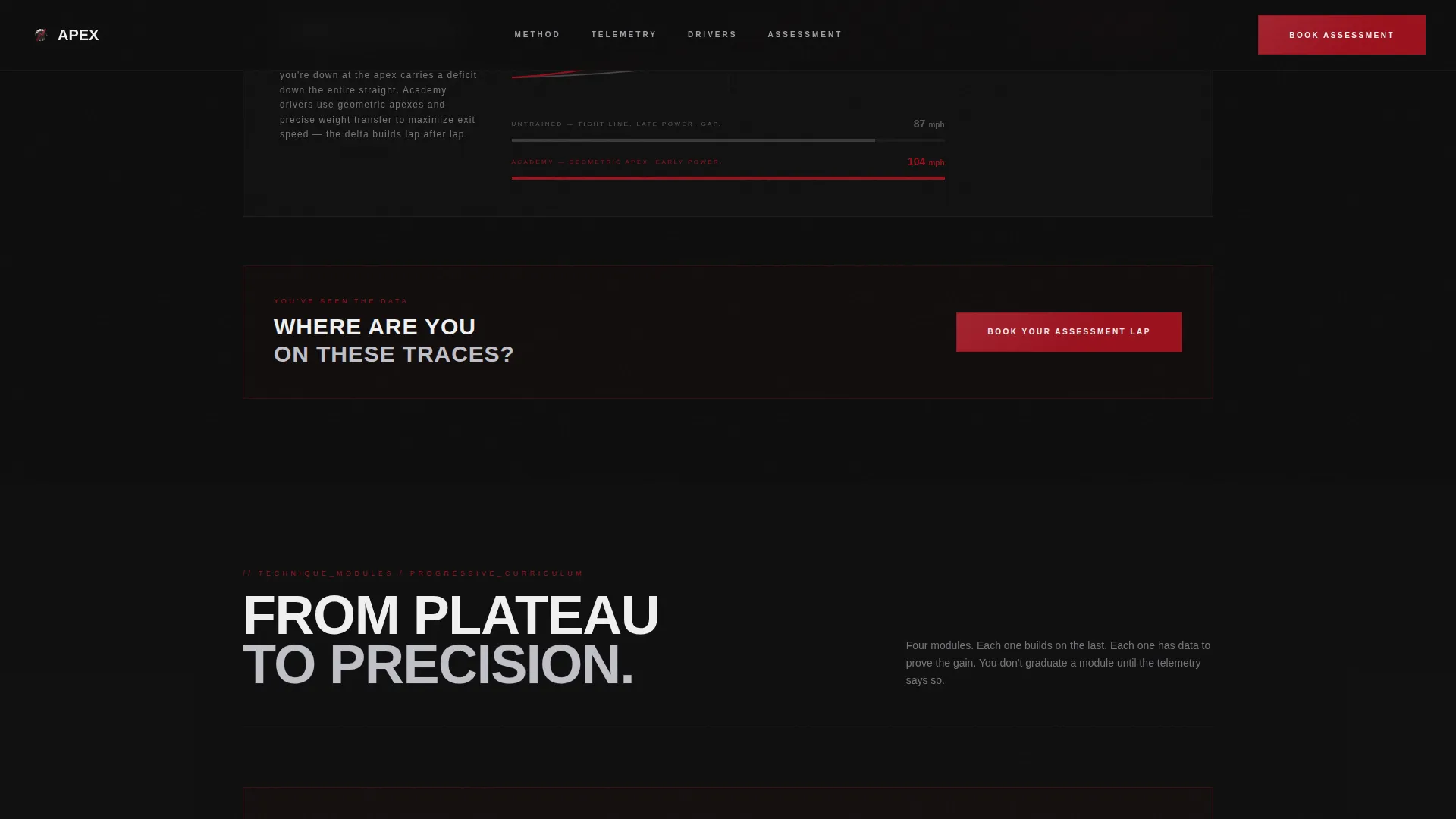 Racing Driver Academy Landing Page Template