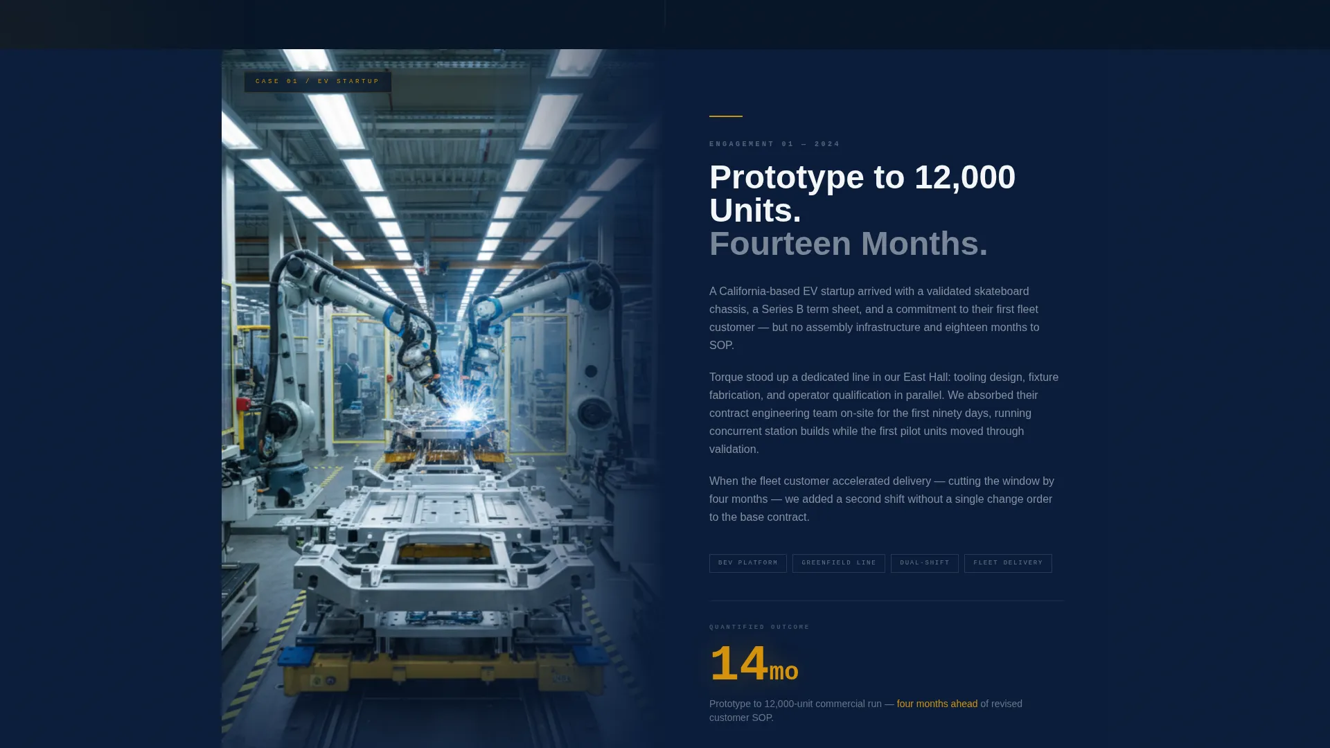 Automotive Assembly Service Landing Page Template