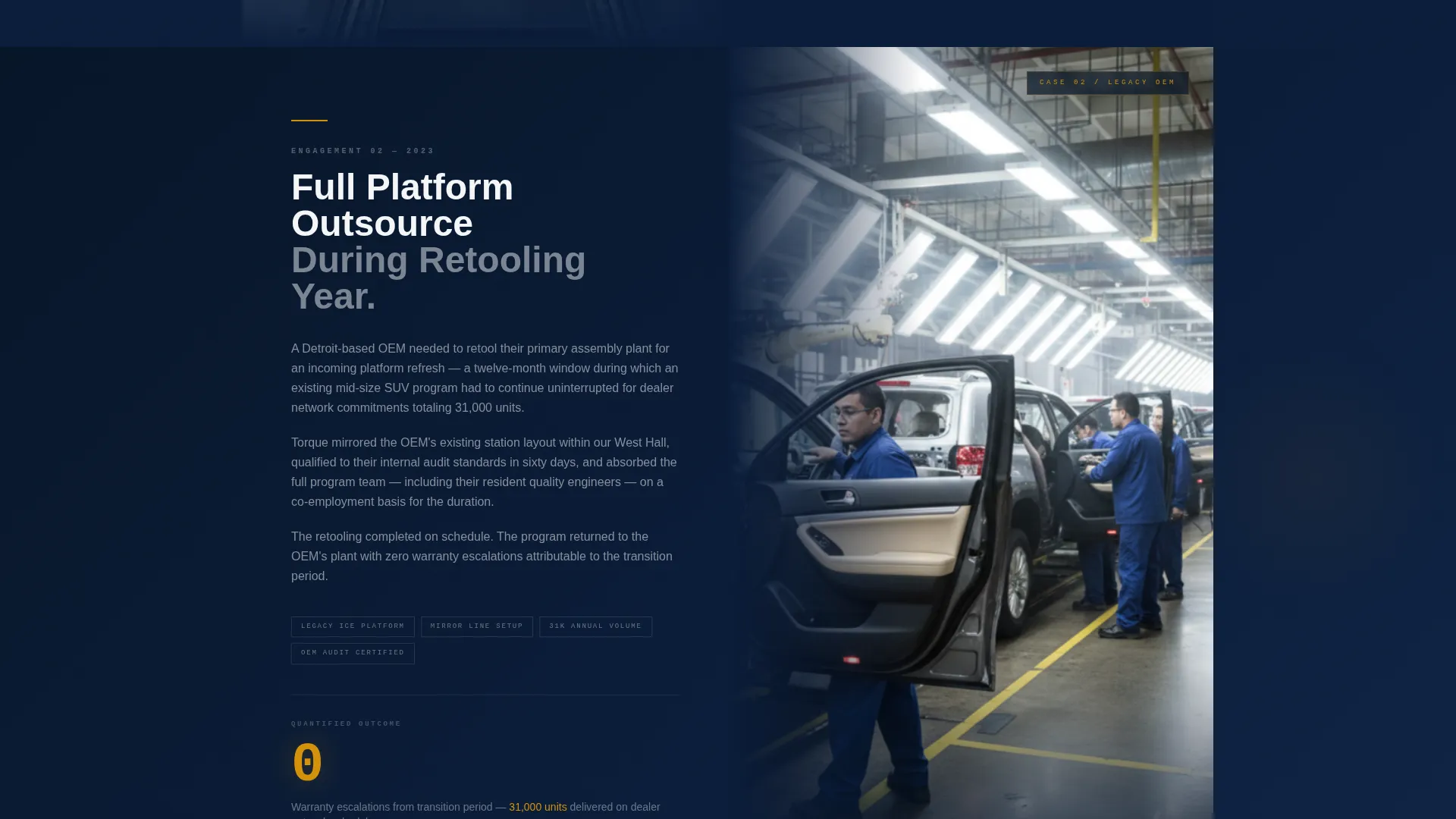 Automotive Assembly Service Landing Page Template