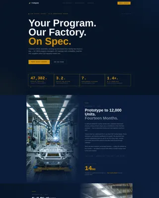 Automotive Assembly Service Landing Page Template