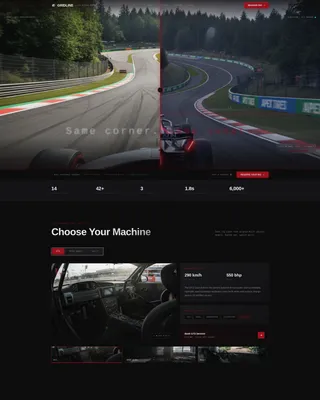 Racing Simulator Center Landing Page Template