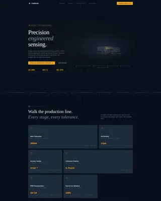 Precision Automotive Sensor Landing Page Template