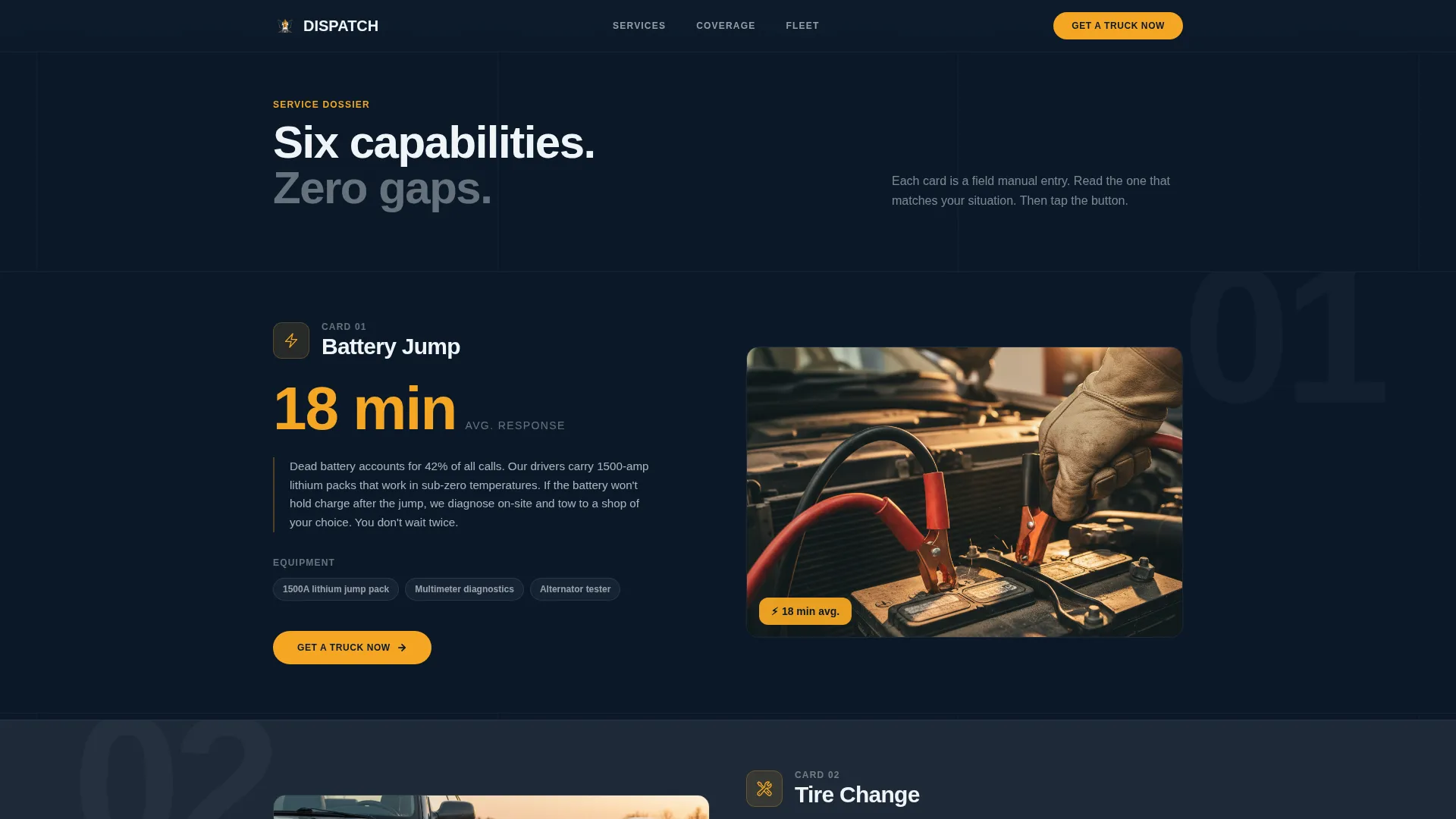 Roadside Assistance Landing Page Template