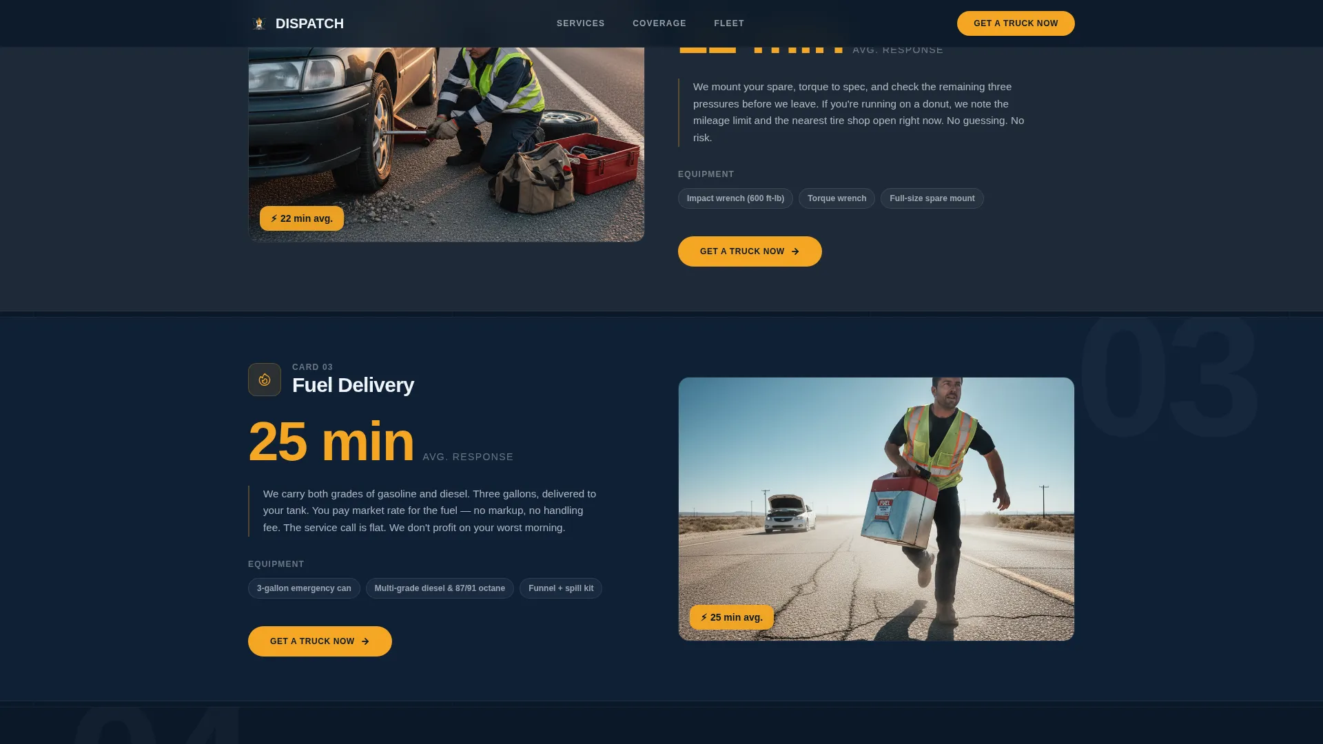 Roadside Assistance Landing Page Template