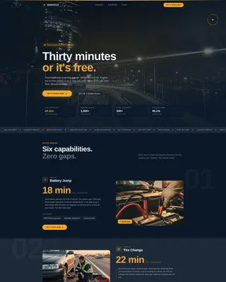 Roadside Assistance Landing Page Template