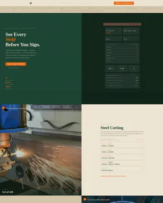 Transparent Barge Builder Landing Page Template