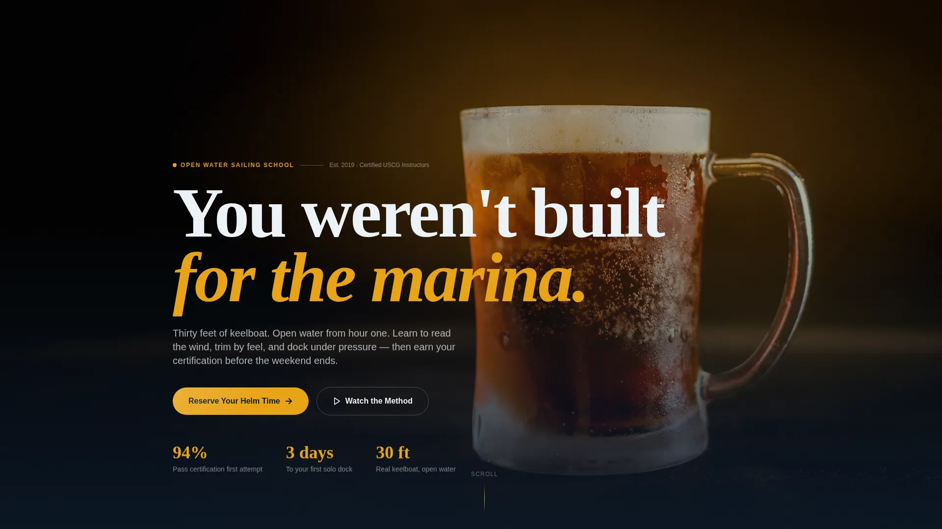 Sailing School Booking Landing Page Template