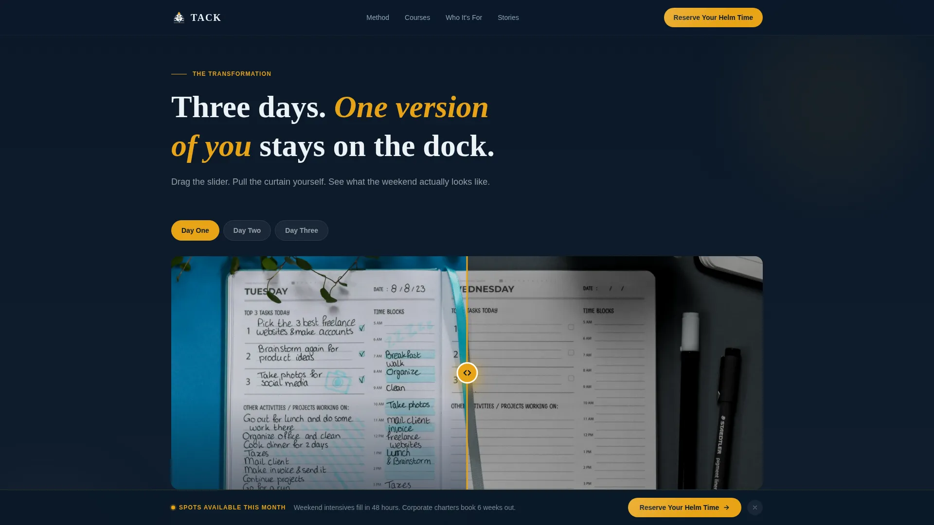 Sailing School Booking Landing Page Template