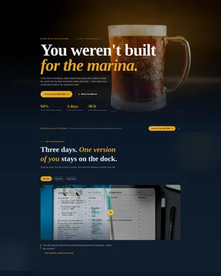 Sailing School Booking Landing Page Template