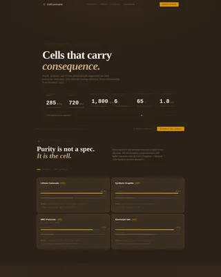 Battery Cell Manufacturer Landing Page Template