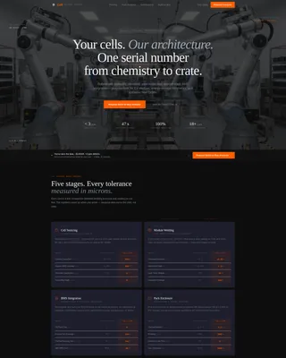 Battery Pack Assembler Dashboard Landing Page Template