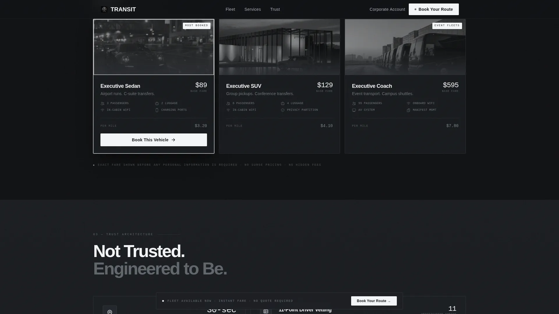 Public Transit & Infrastructure Booking Website Template