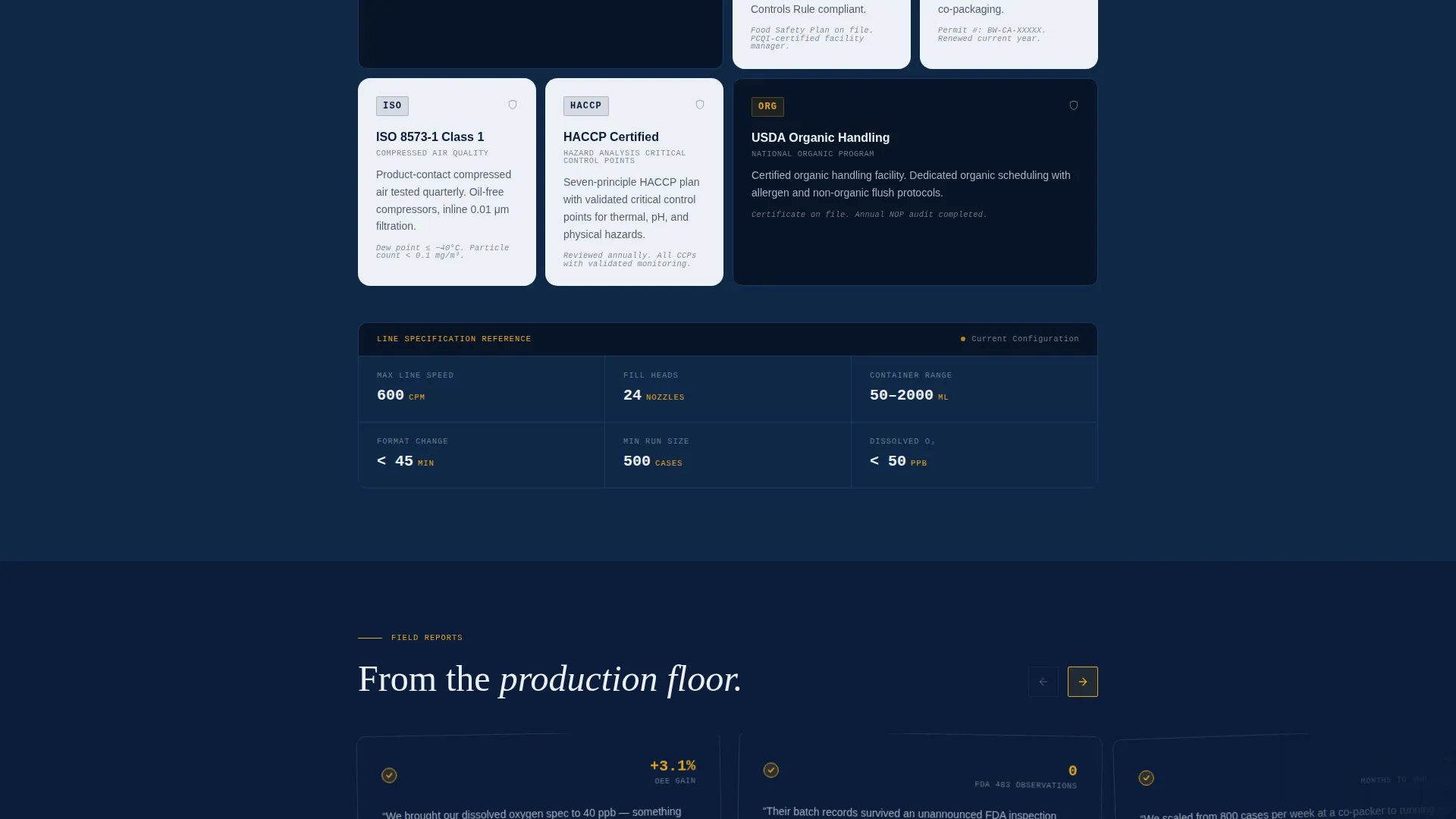 Beverage Bottling Landing Page Template
