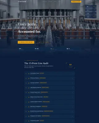Beverage Bottling Landing Page Template