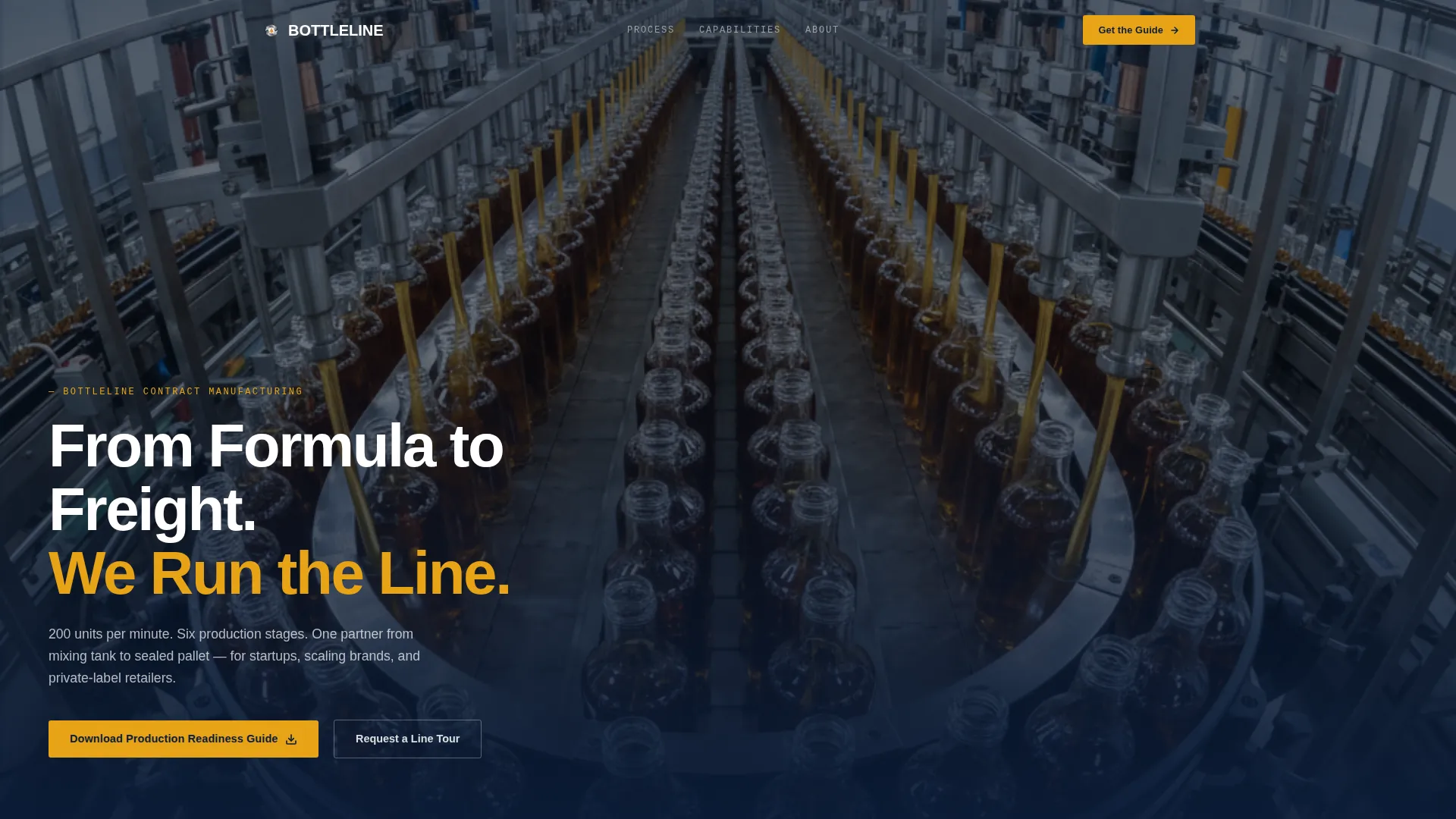 Beverage Manufacturing Landing Page Template