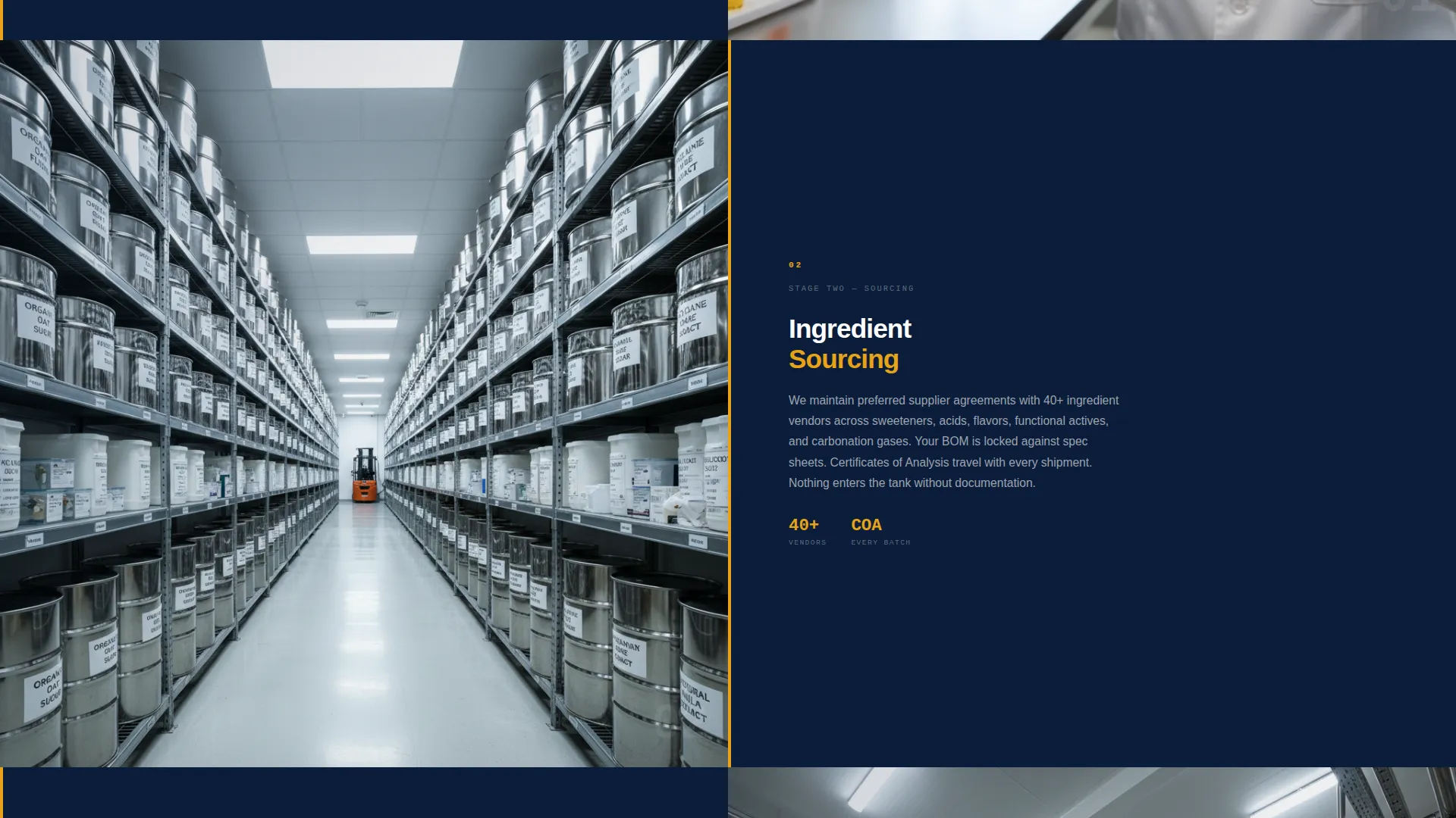 Beverage Manufacturing Landing Page Template