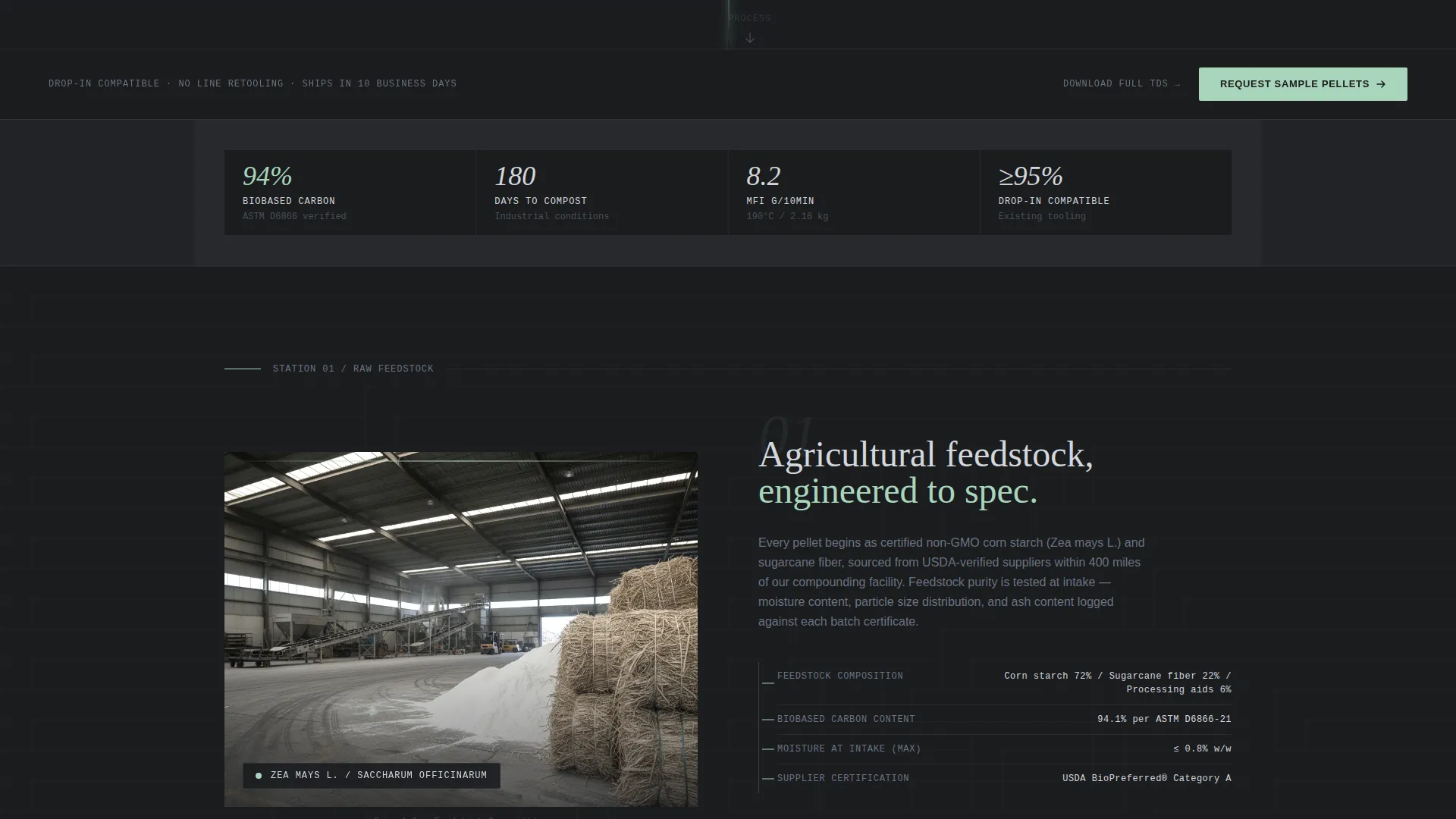 Biodegradable Pellet Maker Landing Page Template