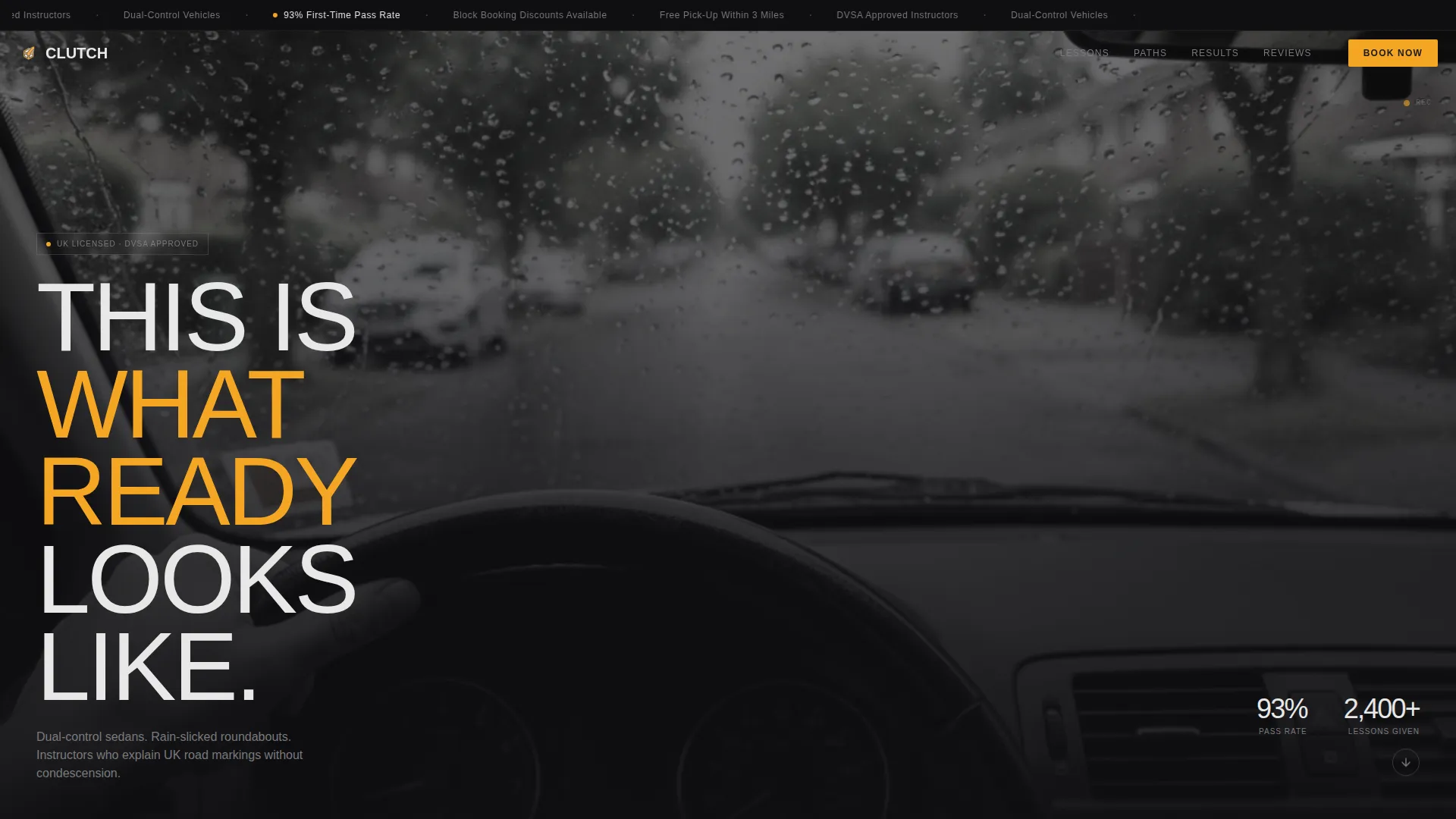 Industrial Driving School Landing Page Template