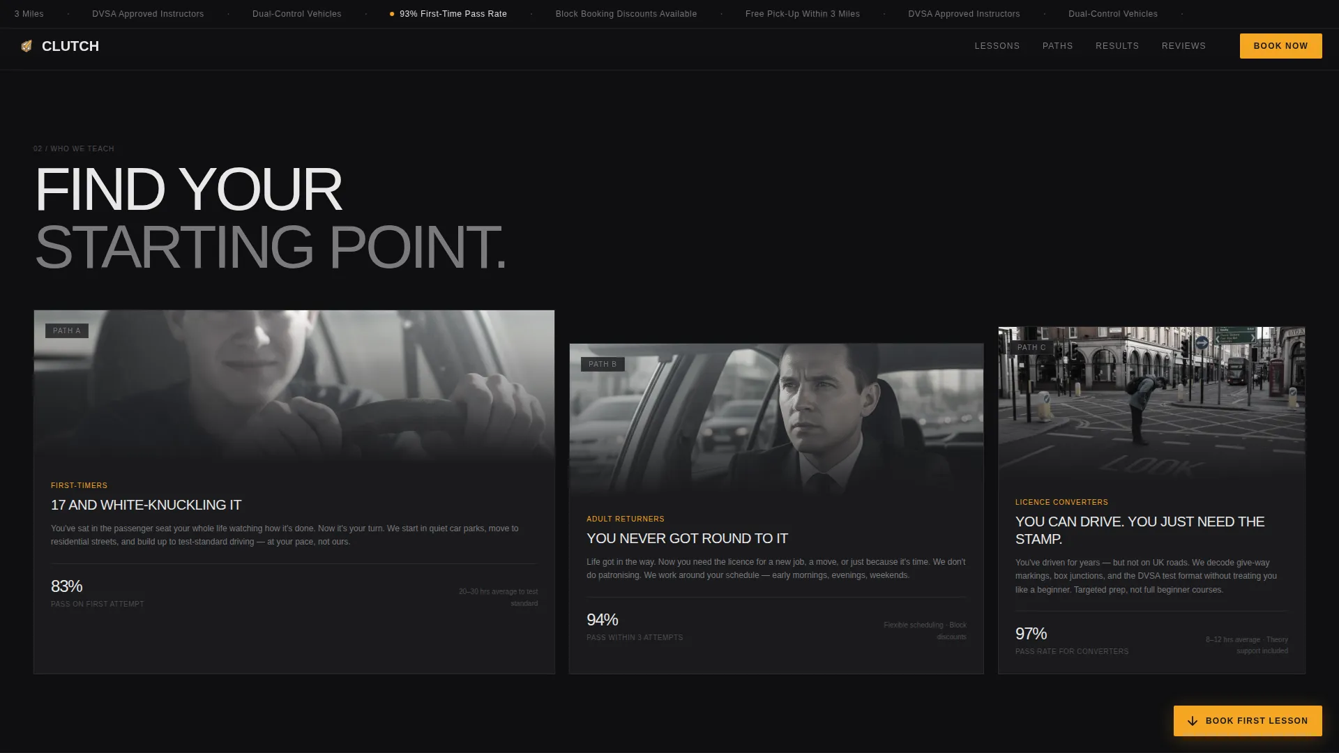Industrial Driving School Landing Page Template