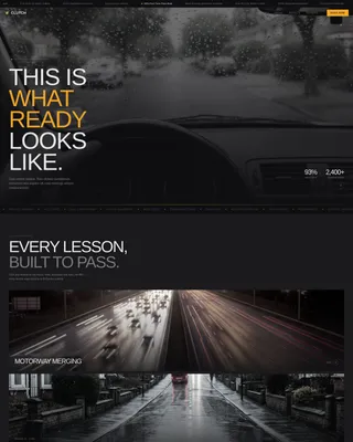 Industrial Driving School Landing Page Template
