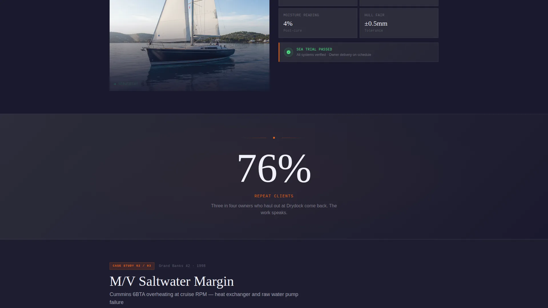 Marina & Boat Repair Landing Page Template