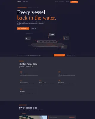 Marina & Boat Repair Landing Page Template