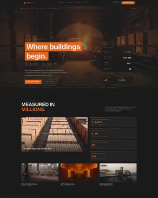 Brick & Block Manufacturer Landing Page Template