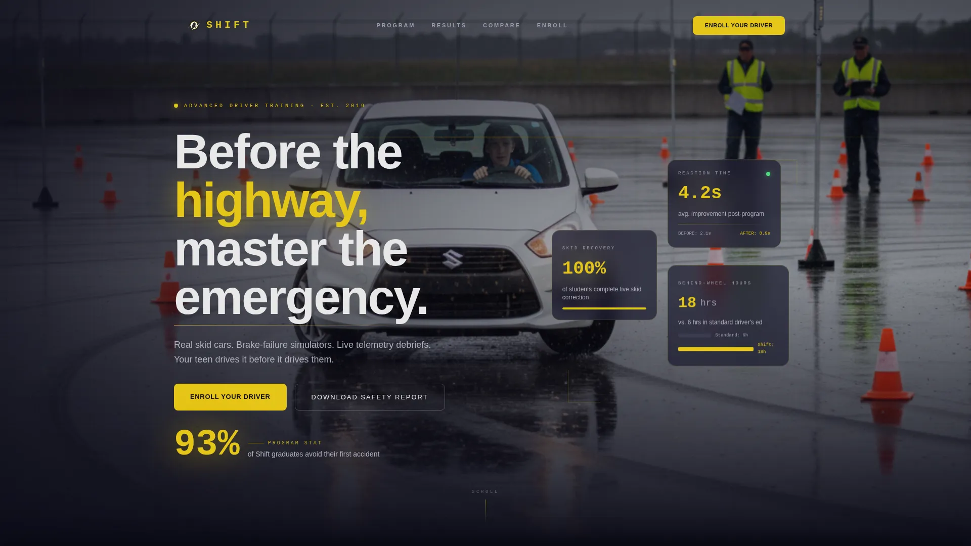 Teen Driver Program Landing Page Template