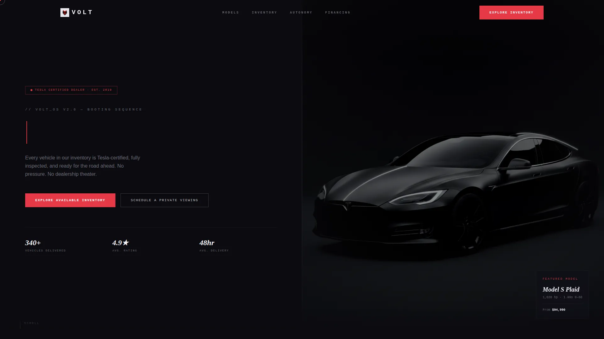 Car Dealership Specialist Professional Website Template