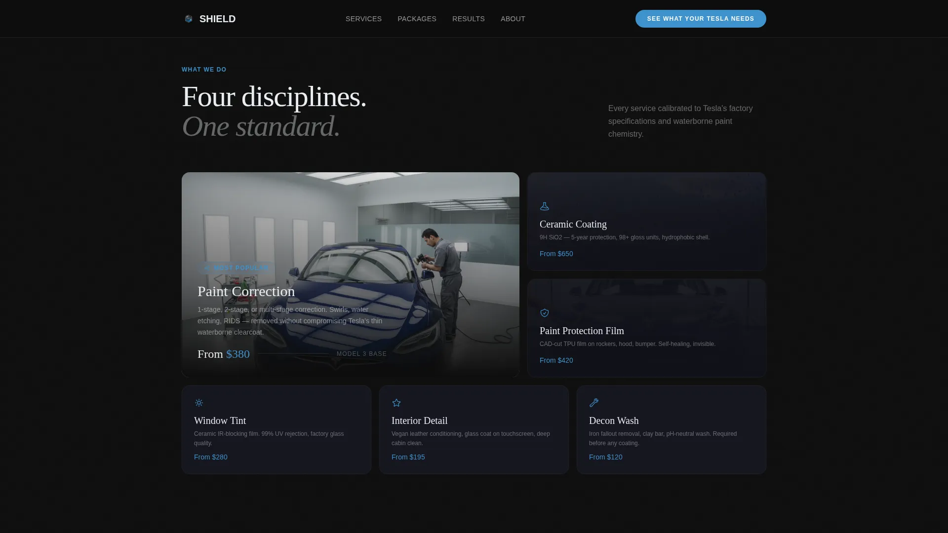 Car Dealership Specialist Pricing Website Template