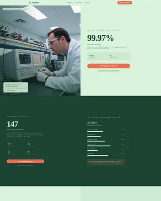 Precision Metrology Lab Landing Page Template