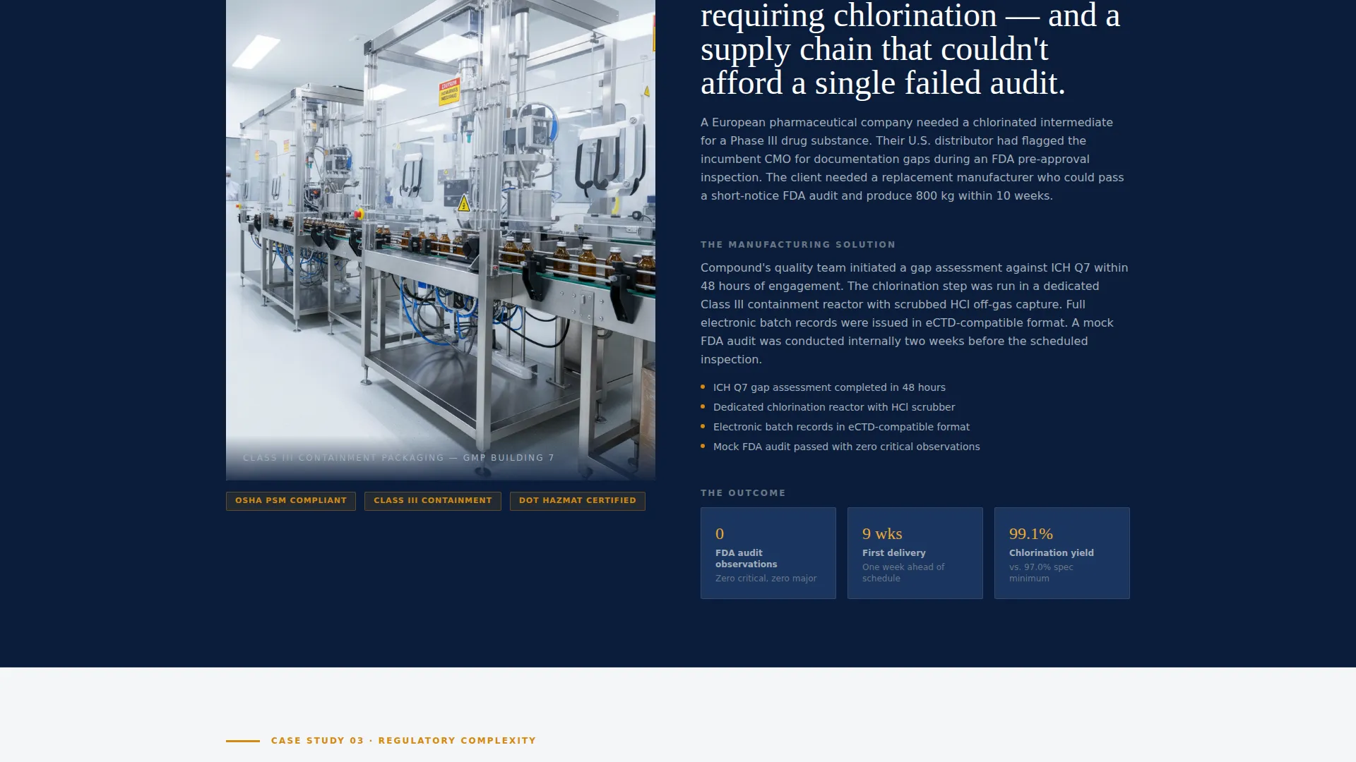 Chemical Manufacturer Landing Page Template