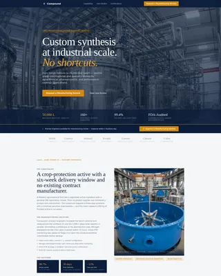 Chemical Manufacturer Landing Page Template