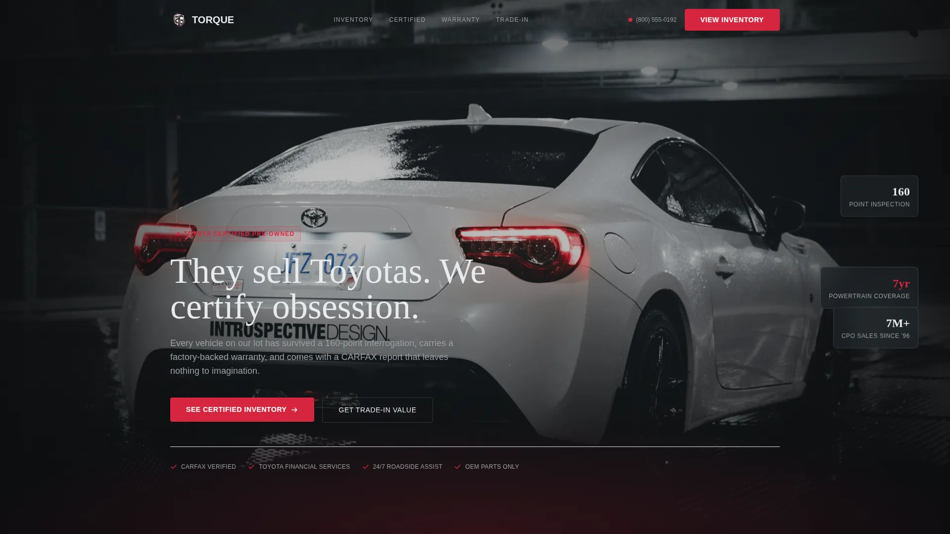 Toyota | Free Website Template | Rocket