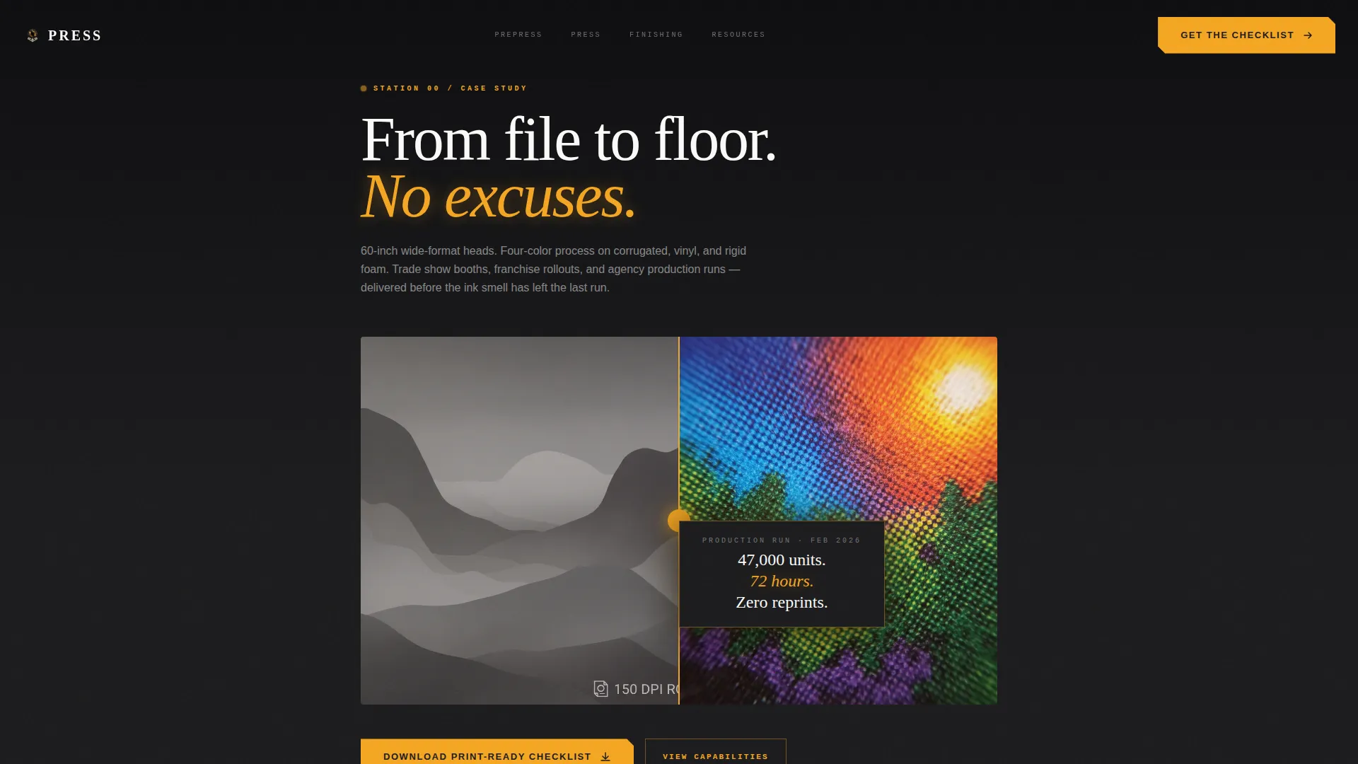 Commercial Printing Landing Page Template