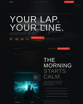 Motorsport Track Day Landing Page Template