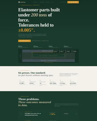Manufacturing Processes Reviews & Social Proof Website Template