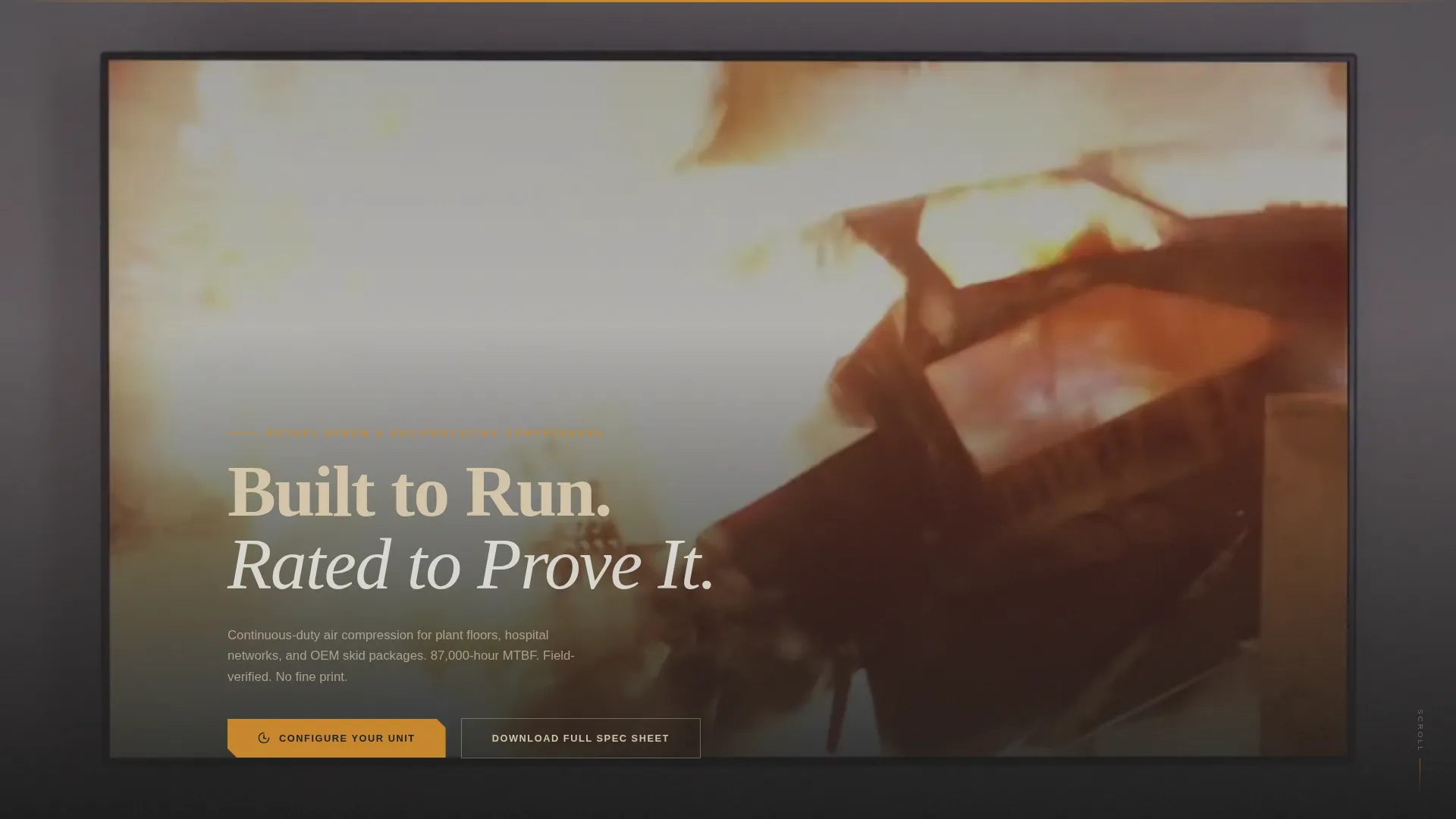 Industrial Compressor Manufacturer Landing Page