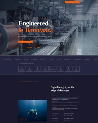 Precision Connector Manufacturer Landing Page Template