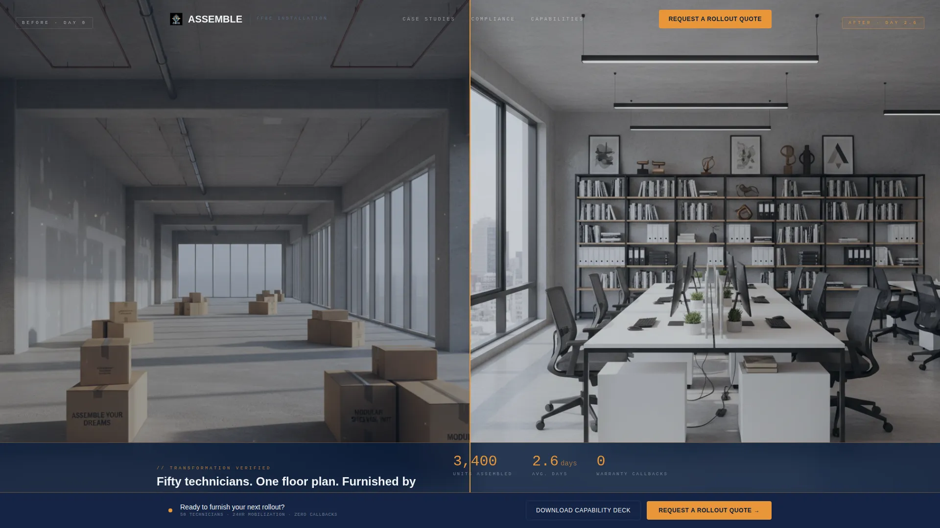 Precision Assembly Service Landing Page Template