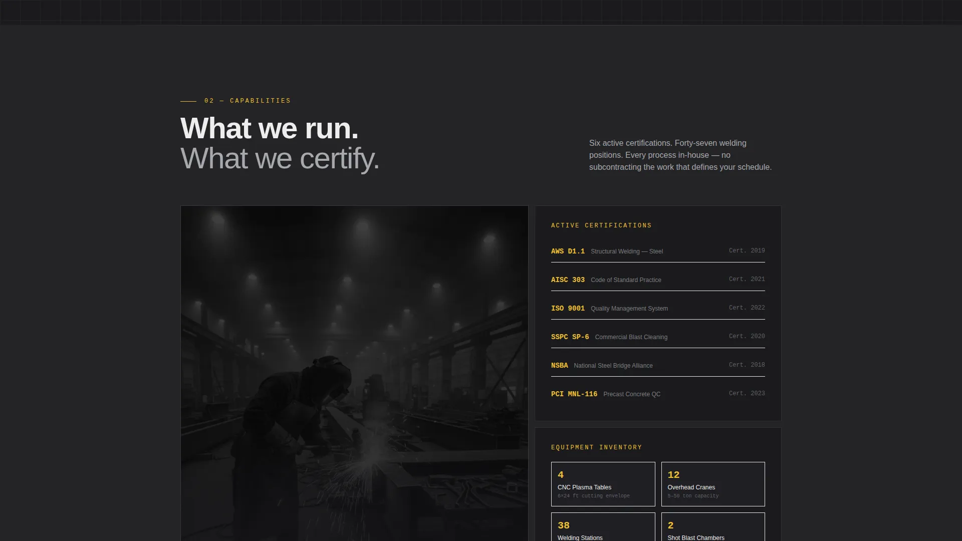 Construction Contract Manufacturer Landing Page Template