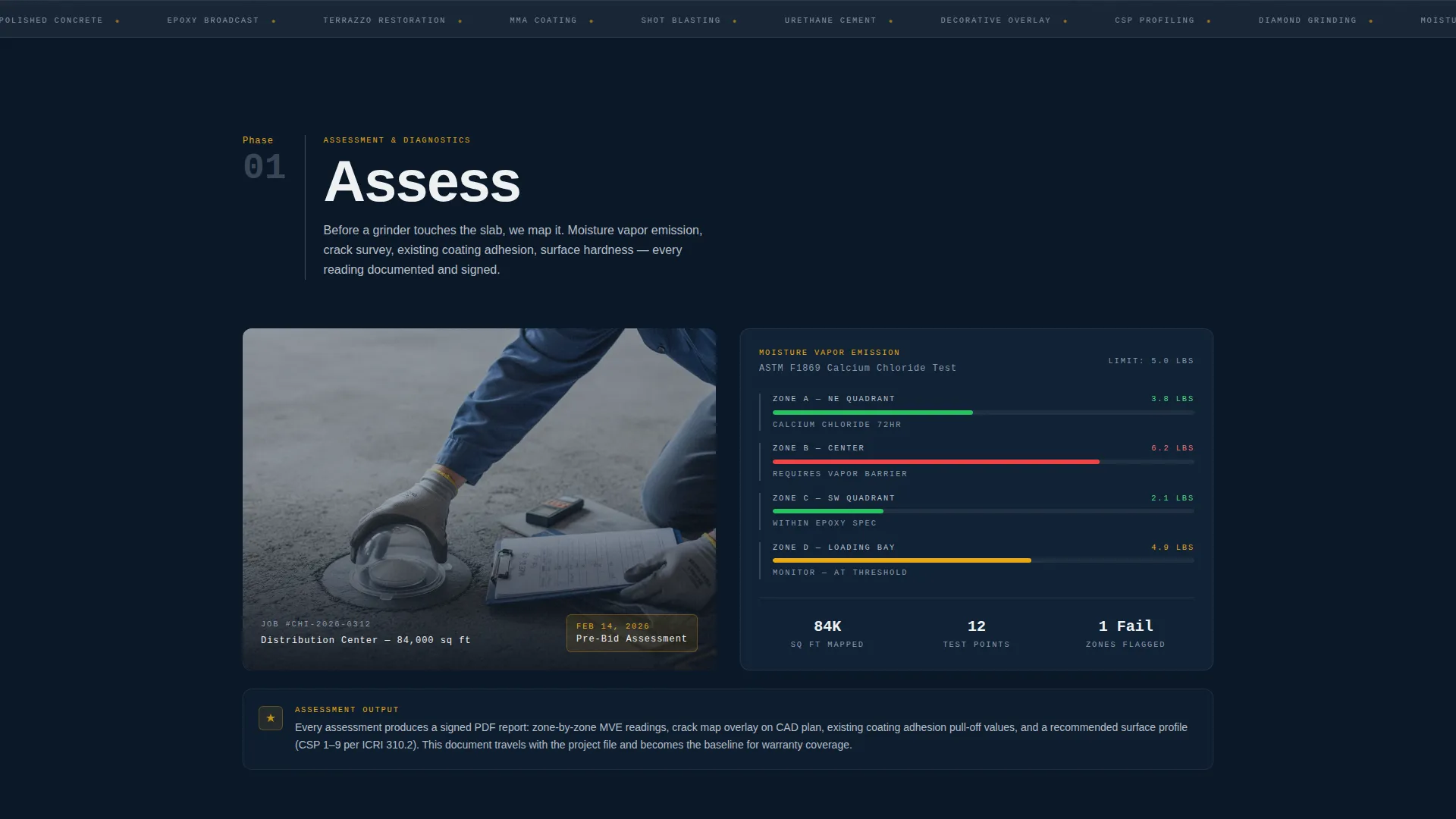 Precision Floor Finishing Landing Page Template