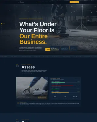Precision Floor Finishing Landing Page Template