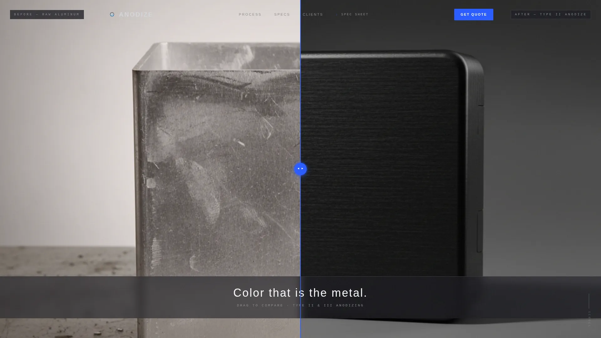 Consumer Goods Anodizing Service Landing Page Template