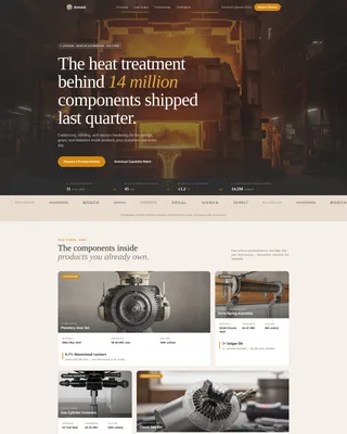 Precision Metal Treatment Landing Page Template