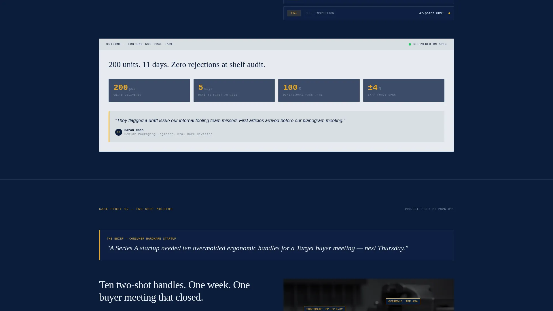 Precision Manufacturing Landing Page Template