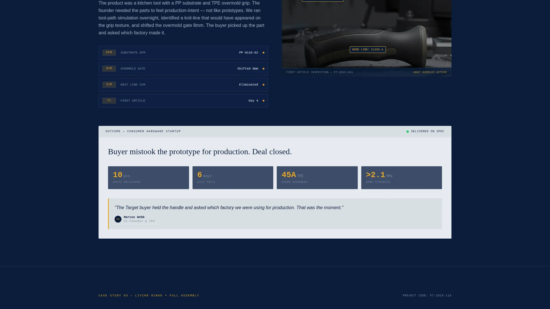 Precision Manufacturing Landing Page Template