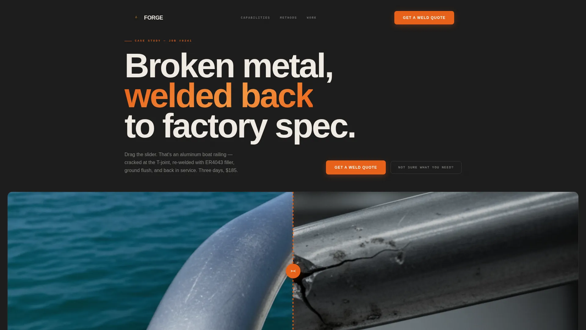 Industrial Welding Service Landing Page Template