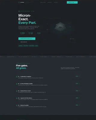 Precision Contract Manufacturer Landing Page Template